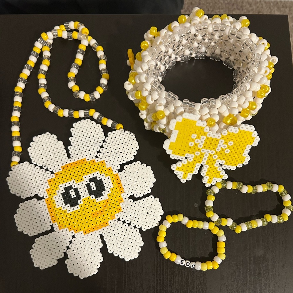 Rave/Festival Kandi Cuff, Bracelets, and Necklace